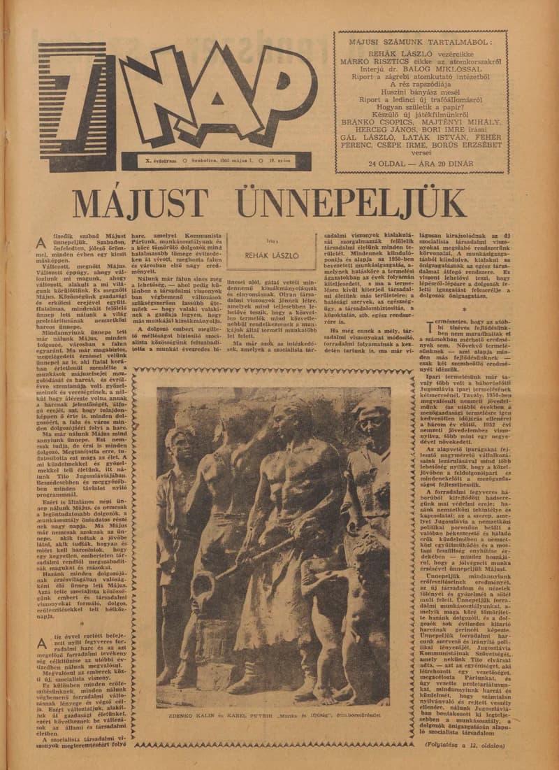 7 Nap, 10. évf. 1955. május 1. 18. sz. 1–16. oldal