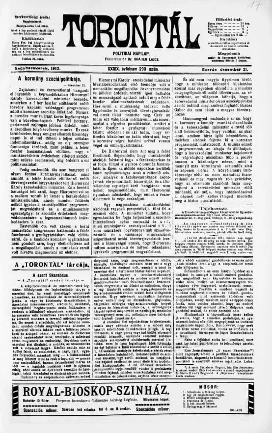 Torontál, 39. évf. 1910. december 21. 290. sz.