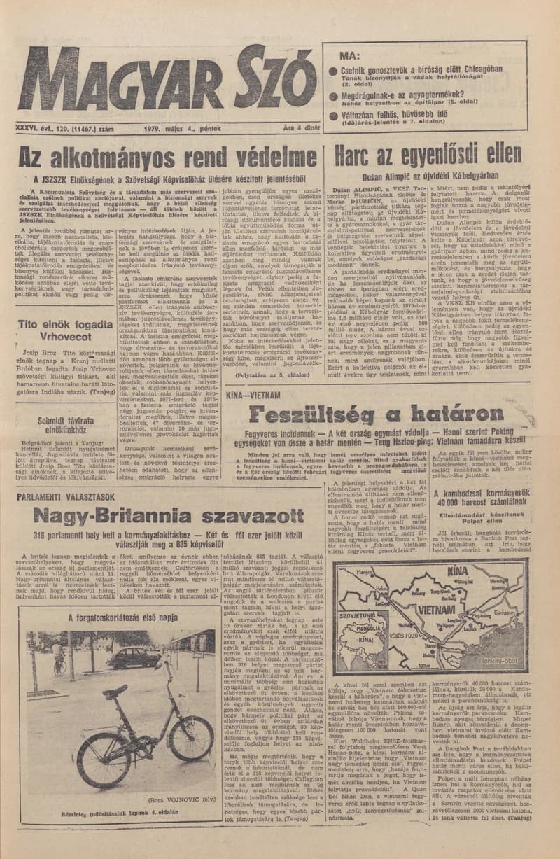 Magyar Szó, 36. évf. 1979. május 4. 120. sz. 1–20. oldal