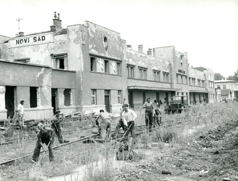 Régi vasútállomás lebontása