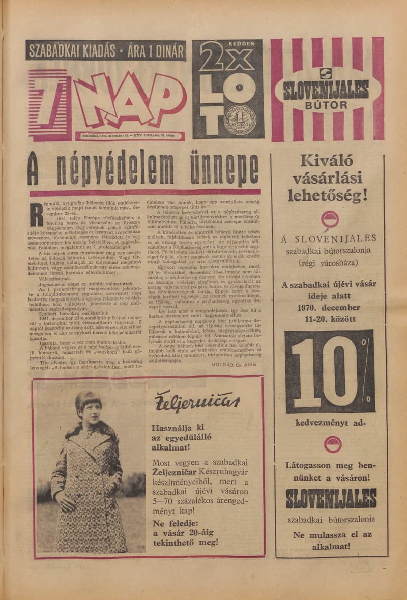 7 Nap, 25. évf. 1970. december 18. 52. sz. 1–28. oldal