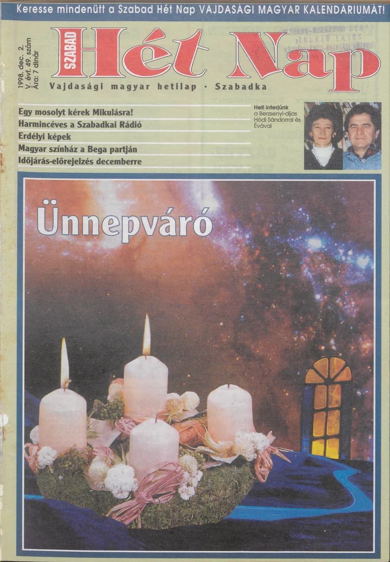 Szabad Hét Nap, 5. évf. 1998. december 2. 49. sz.