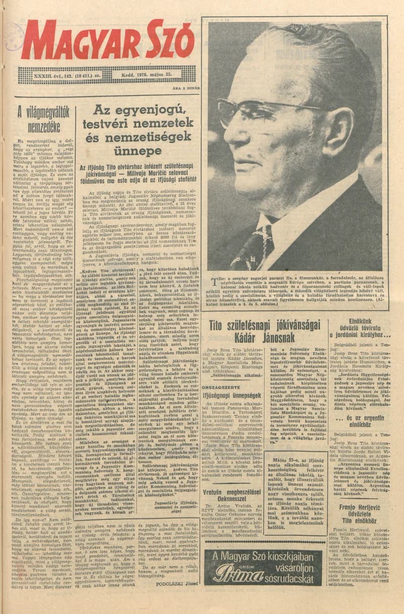 Magyar Szó, 33. évf. 1976. május 25. 142. sz. 1–24. oldal