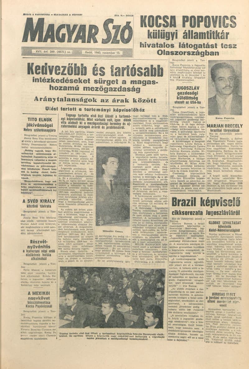 Magyar Szó, 17. évf. 1960. november 15. 269. sz. 1–26. oldal