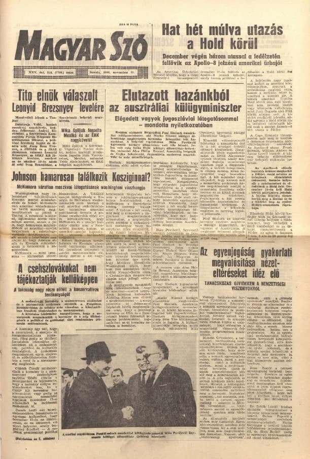 Magyar Szó, 25. évf. 1968. november 13. 314. sz. 1–16. oldal