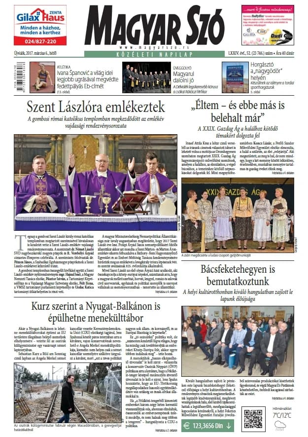Magyar Szó, 74. évf. 2017. március 6. 52. sz. 1–20. oldal