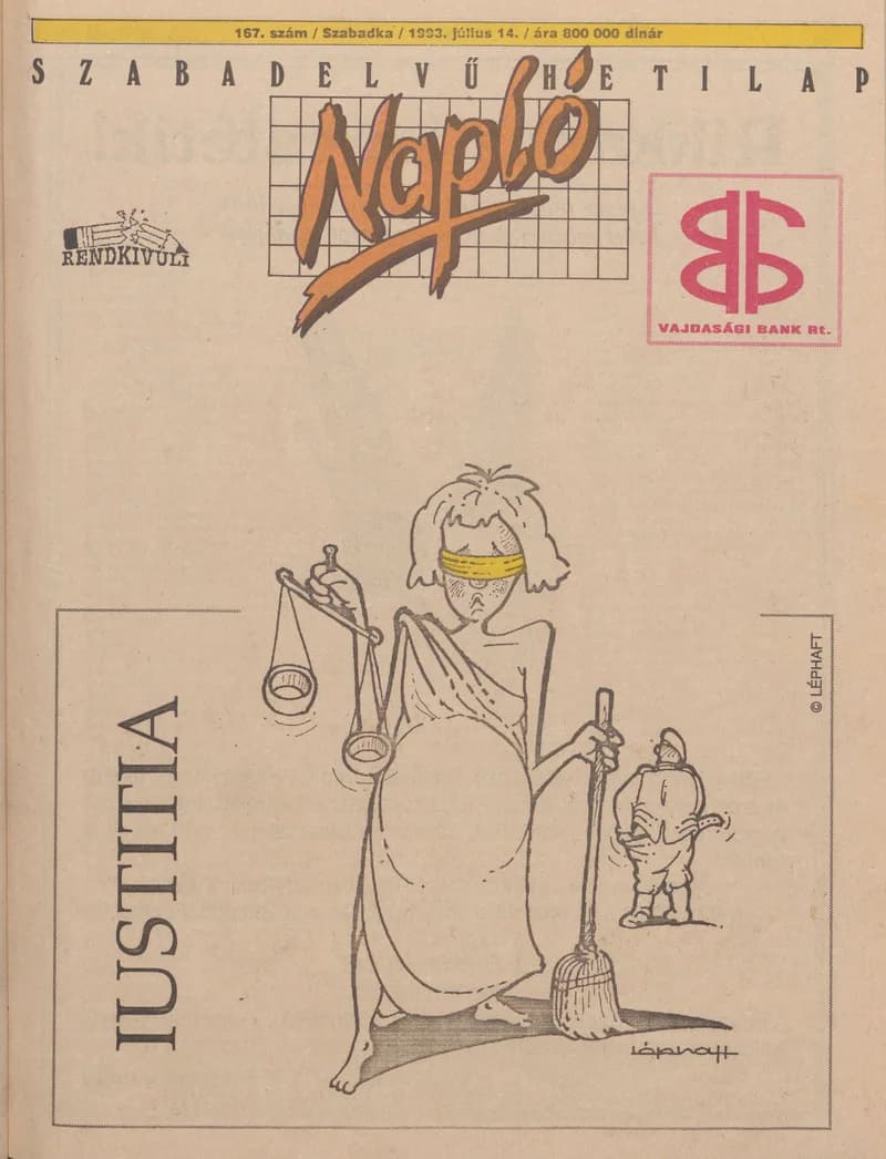 Napló - Szabadelvű hetilap, 4. évf. 1993. július 14. 167. sz.