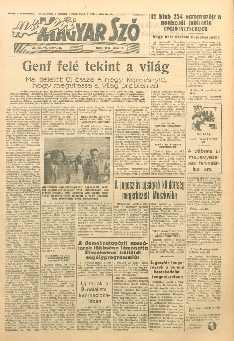 Magyar Szó, 12. évf. 1955. július 18. 193. sz. 1–12. oldal