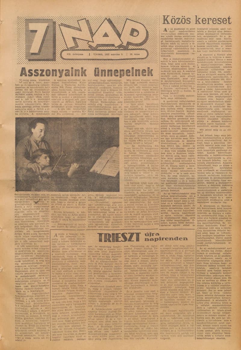 7 Nap, 7. évf. 1952. március 9. 10. sz. 1–12. oldal