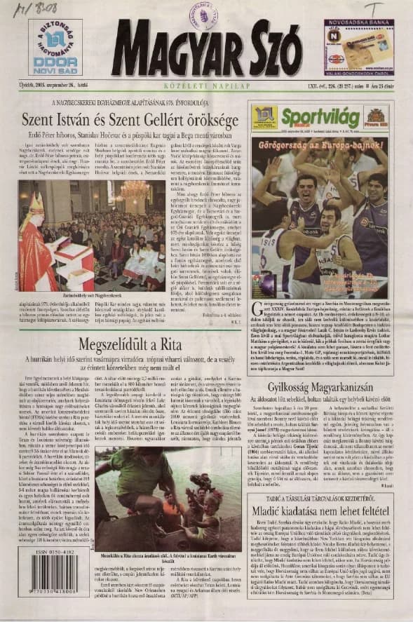 Magyar Szó, 62. évf. 2005. szeptember 26. 226. sz. 1–12. oldal
