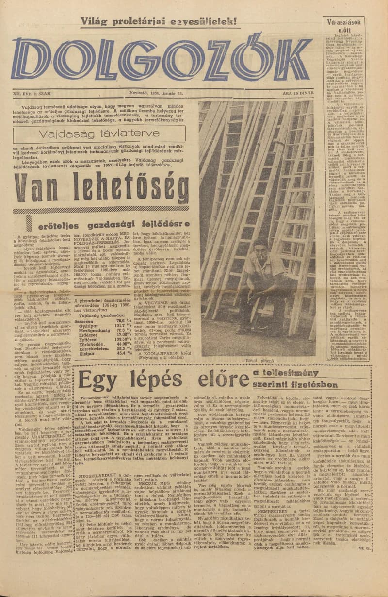 Dolgozók, 12. évf. 1958. január 11. 2. sz.
