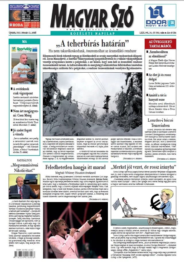 Magyar Szó, 69. évf. 2012. február 13. 34. sz. 1–16. oldal