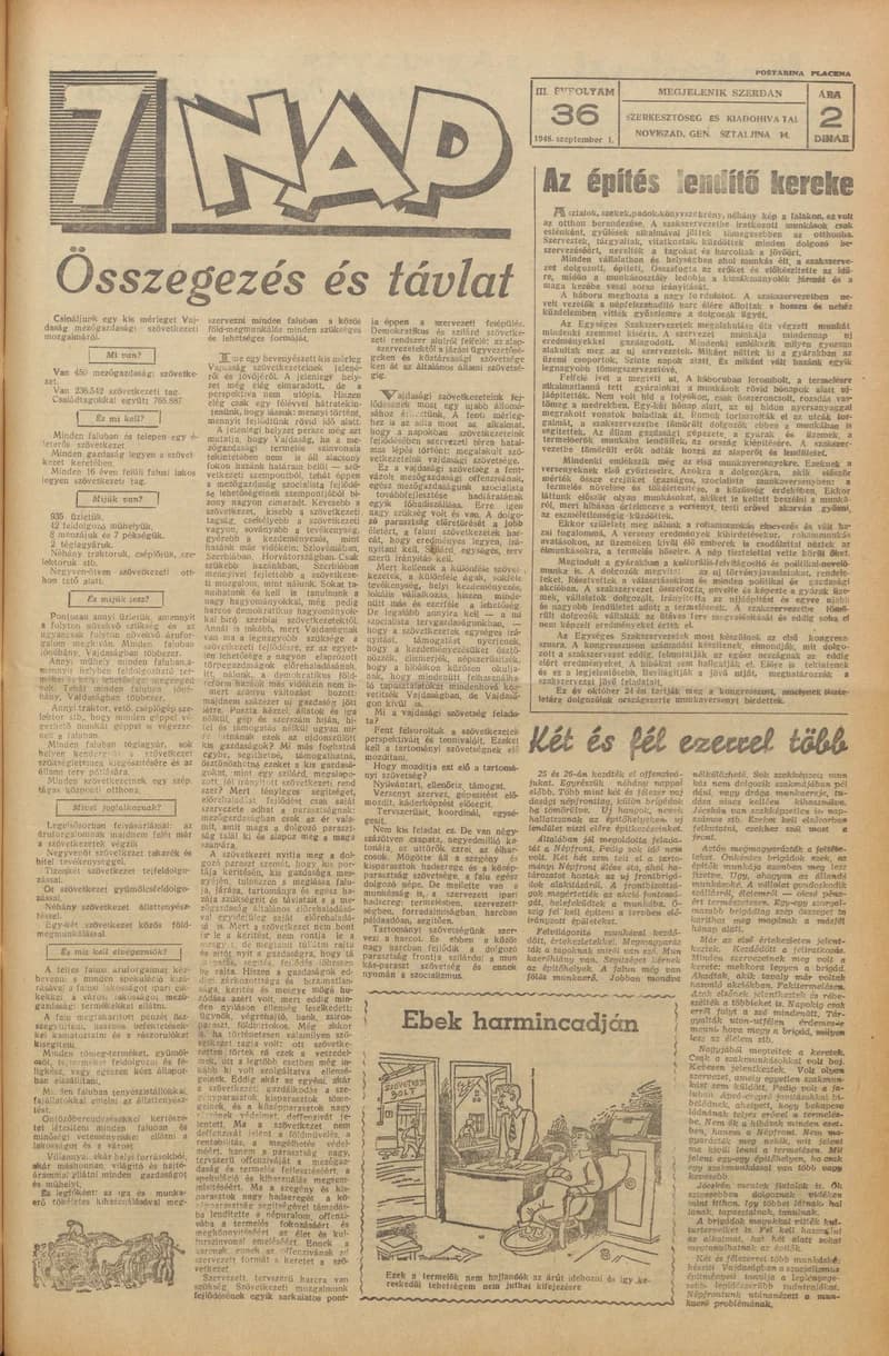 7 Nap, 3. évf. 1948. szeptember 1. 36. sz. 1–4. oldal