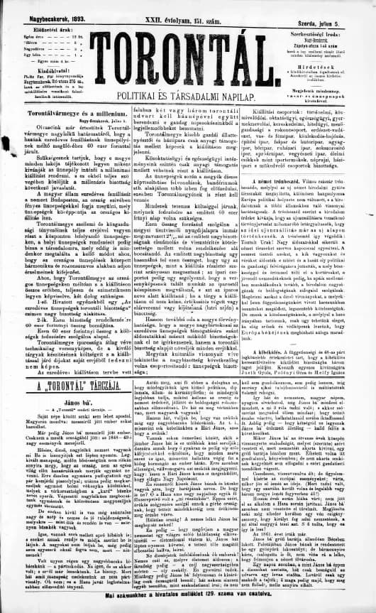 Torontál, 22. évf. 1893. július 5. 151. sz.