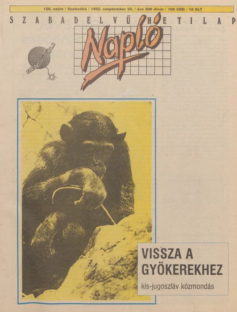 Napló - Szabadelvű hetilap, 3. évf. 1992. szeptember 30. 126. sz.