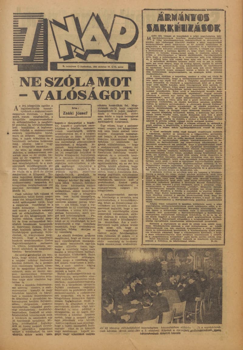 7 Nap, 10. évf. 1955. október 16. 42. sz. 1–16. oldal