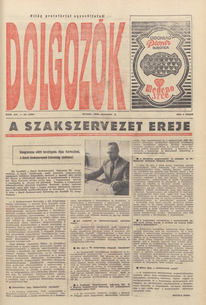 Dolgozók, 32. évf. 1978. november 2. 44. sz.