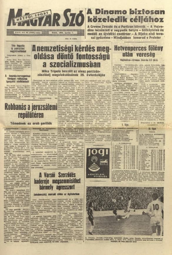 Magyar Szó, 26. évf. 1969. április 7. 95. sz. 1–16. oldal