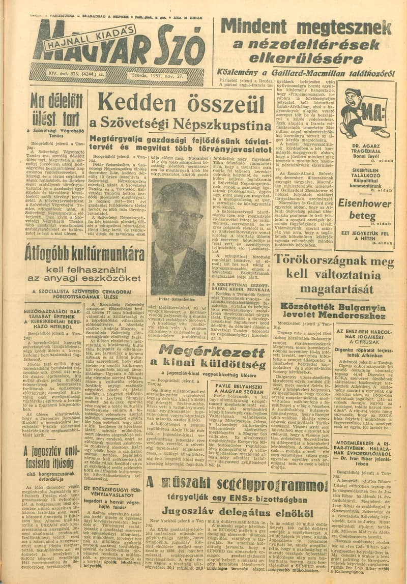 Magyar Szó, 14. évf. 1957. november 27. 326. sz. 1–16. oldal