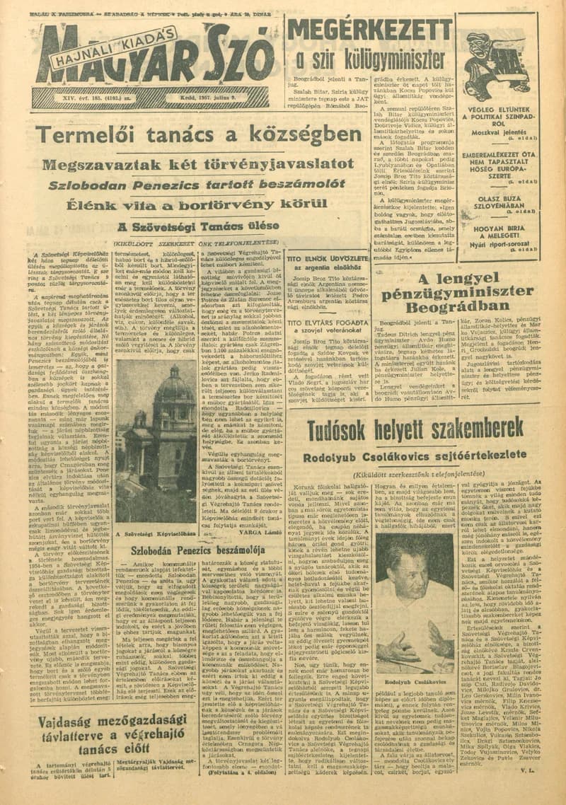 Magyar Szó, 14. évf. 1957. július 9. 185. sz. 1–12. oldal