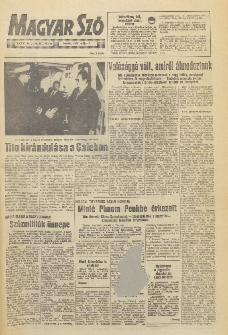 Magyar Szó, 35. évf. 1978. május 3. 119. sz. 1–20. oldal