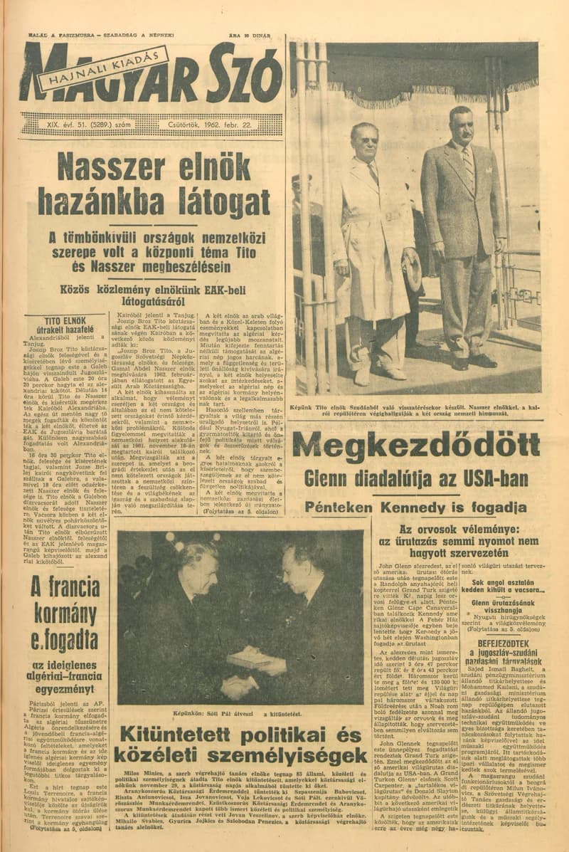 Magyar Szó, 19. évf. 1962. február 22. 51. sz. 1–16. oldal