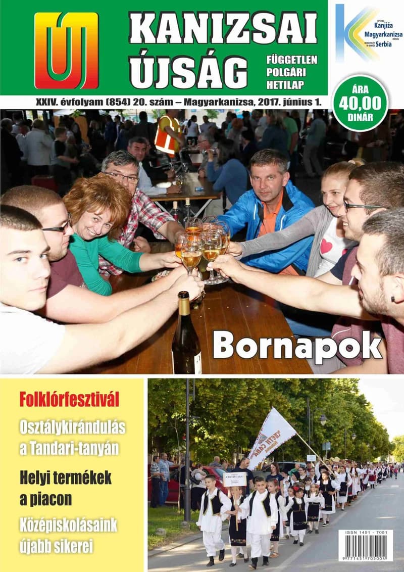 Új Kanizsai Újság, 24. évf. 2017. június 1. 20. sz.