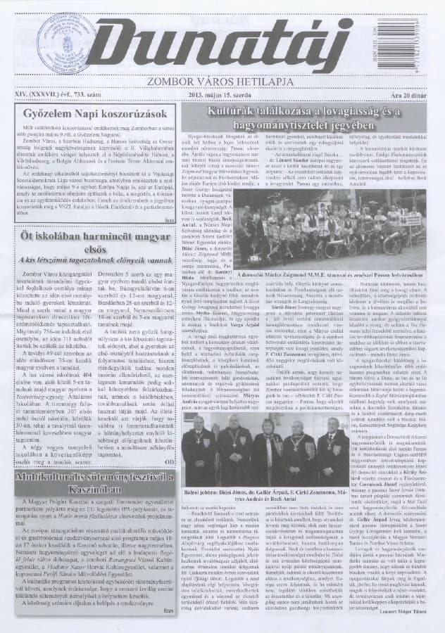 Dunatáj, 15. évf. 2013. május 15. 733. sz.