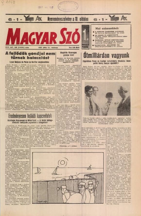 Magyar Szó, 44. évf. 1987. július 12. 189. sz. 1–32. oldal