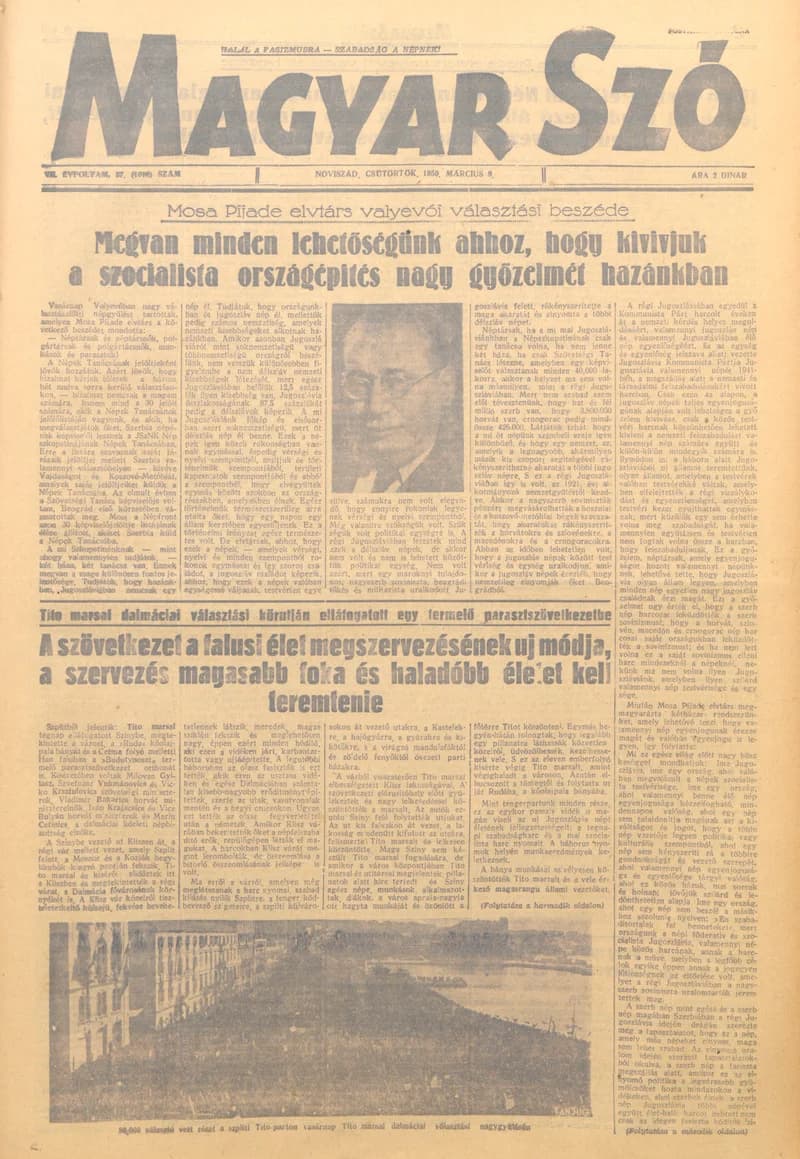 Magyar Szó, 7. évf. 1950. március 9. 57. sz. 1–4. oldal