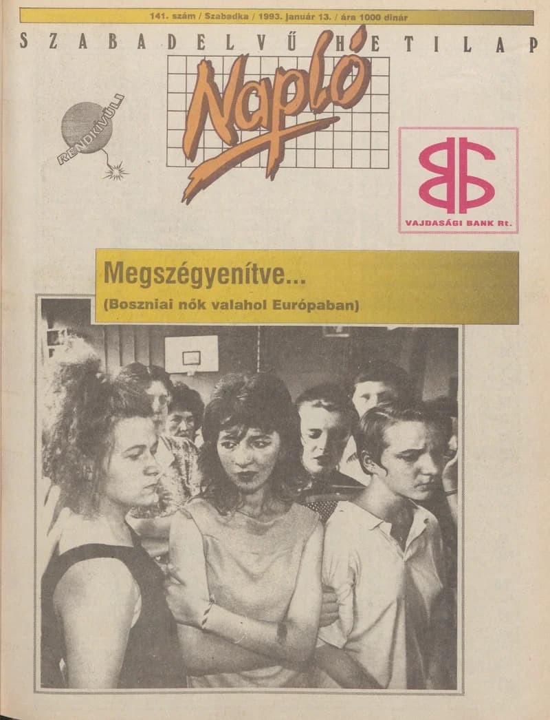 Napló - Szabadelvű hetilap, 4. évf. 1993. január 13. 141. sz.