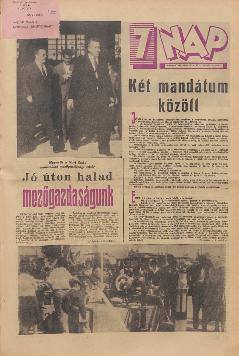7 Nap, 18. évf. 1963. május 17. 19. sz. 1–20. oldal