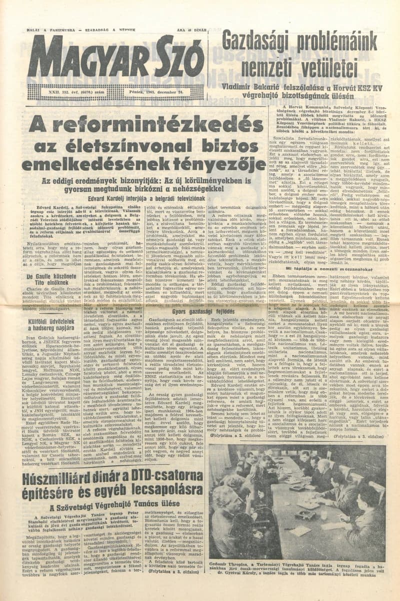 Magyar Szó, 22. évf. 1965. december 24. 352. sz.