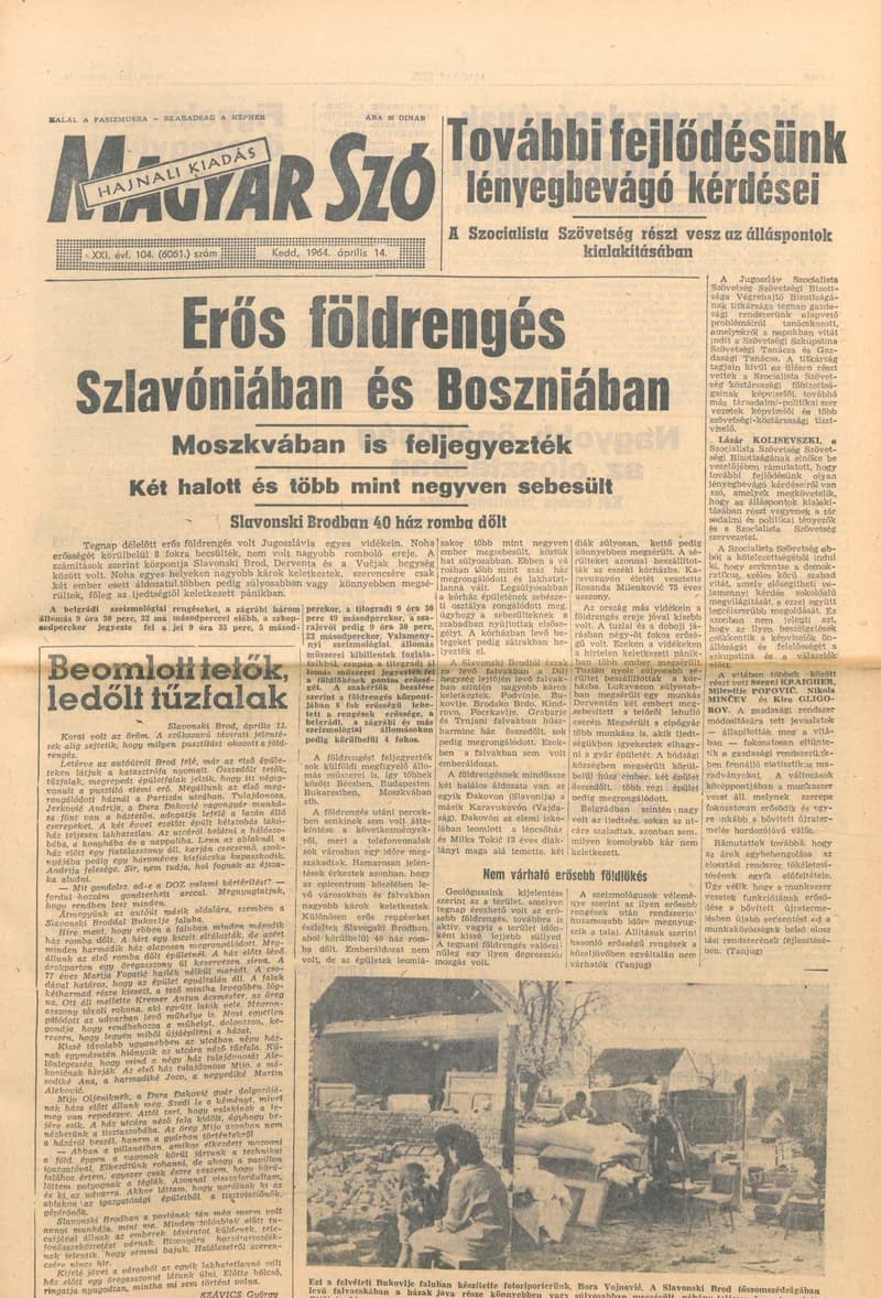 Magyar Szó, 21. évf. 1964. április 14. 104. sz. 1–16. oldal
