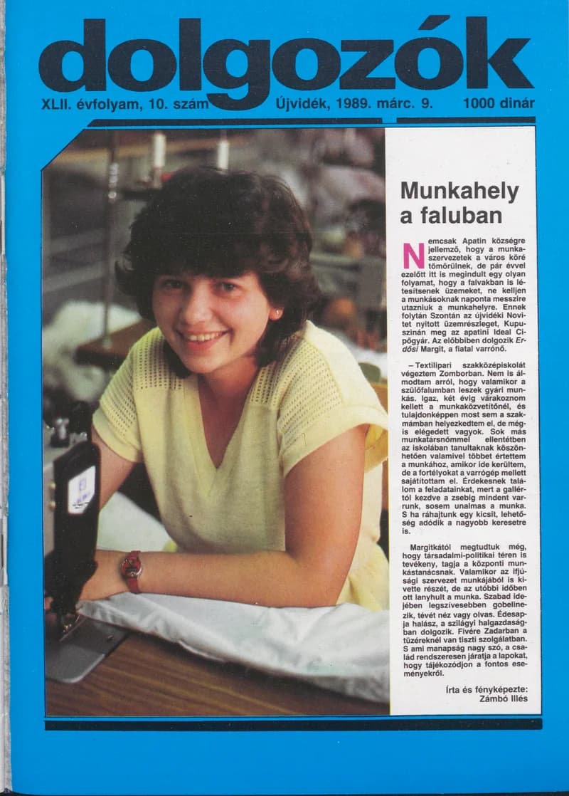 Dolgozók, 43. évf. 1989. március 9. 10. sz.