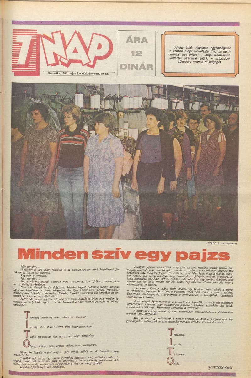 7 Nap, 36. évf. 1981. május 8. 19. sz. 1–16. oldal