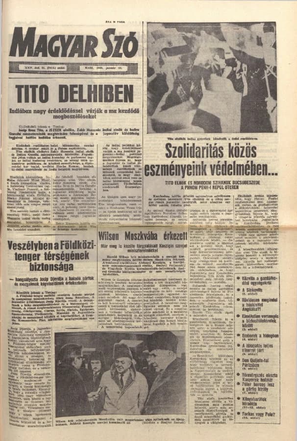 Magyar Szó, 25. évf. 1968. január 23. 21. sz. 1–16. oldal