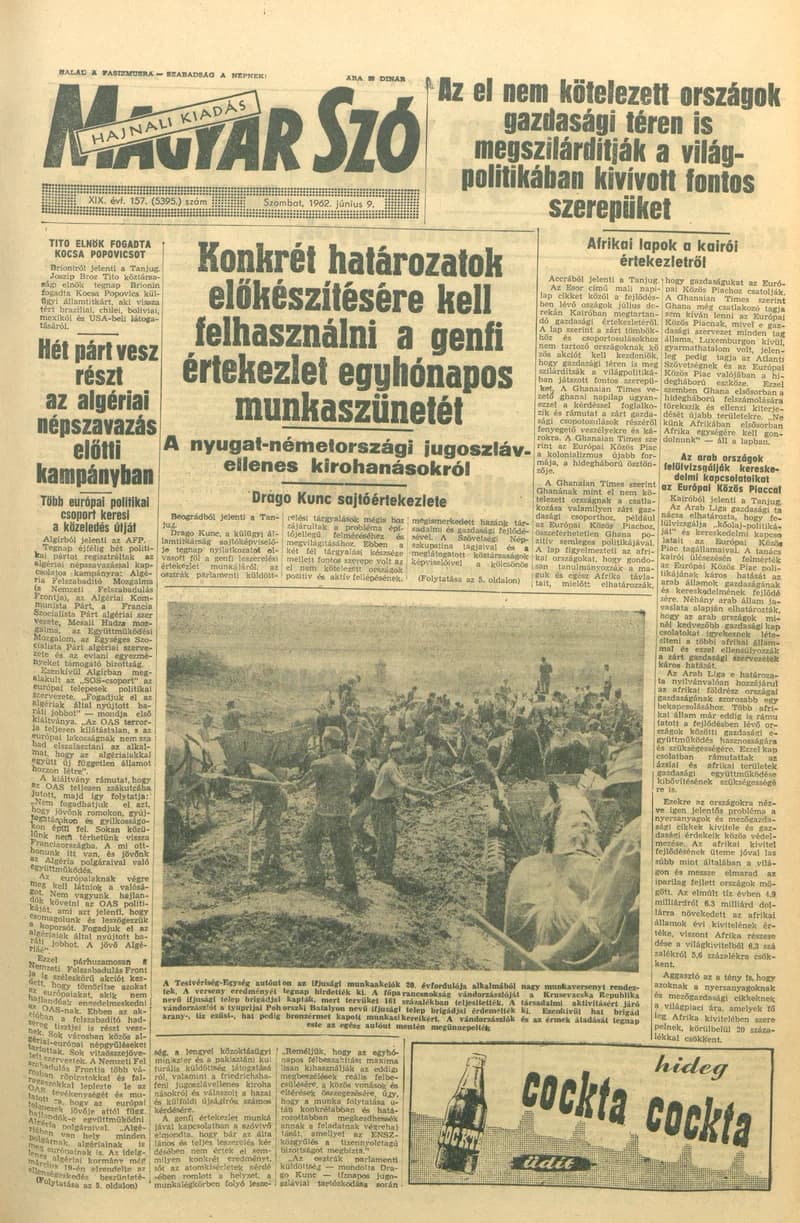 Magyar Szó, 19. évf. 1962. június 9. 157. sz. 1–12. oldal