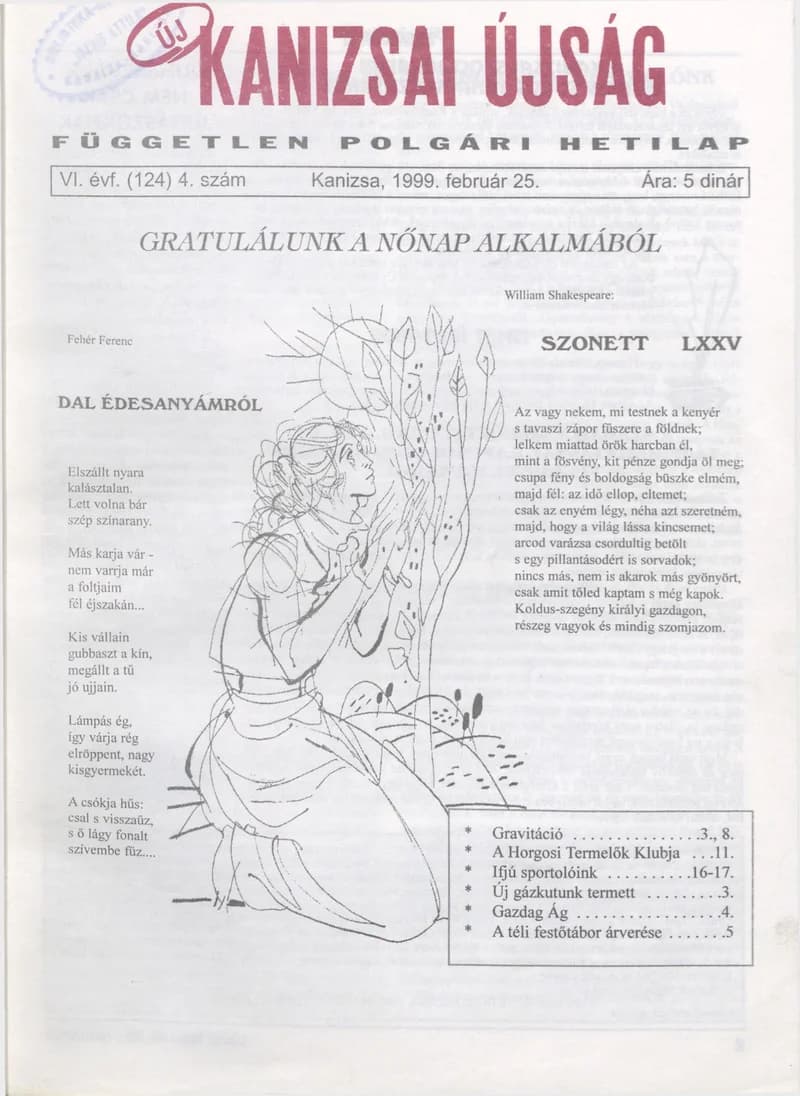 Új Kanizsai Újság, 6. évf. 1999. február 25. 4. sz.