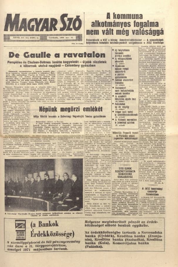 Magyar Szó, 27. évf. 1970. november 12. 312. sz. 1–16. oldal