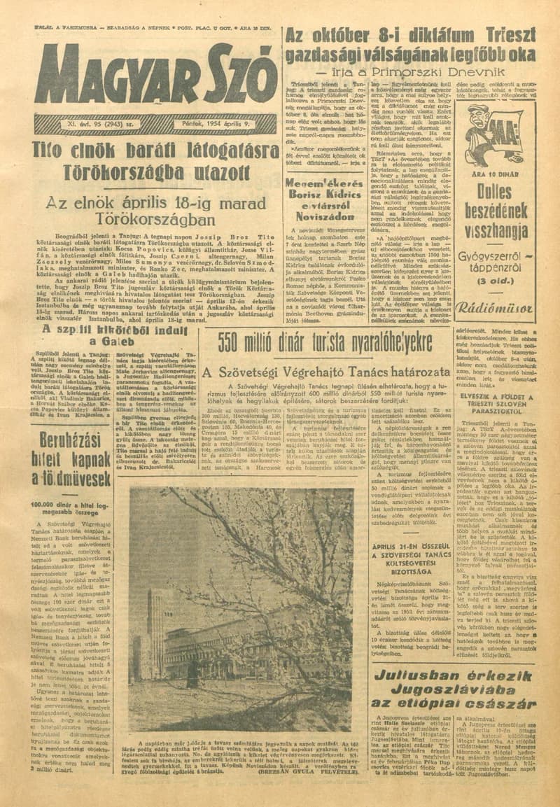 Magyar Szó, 11. évf. 1954. április 9. 95. sz. 1–10. oldal