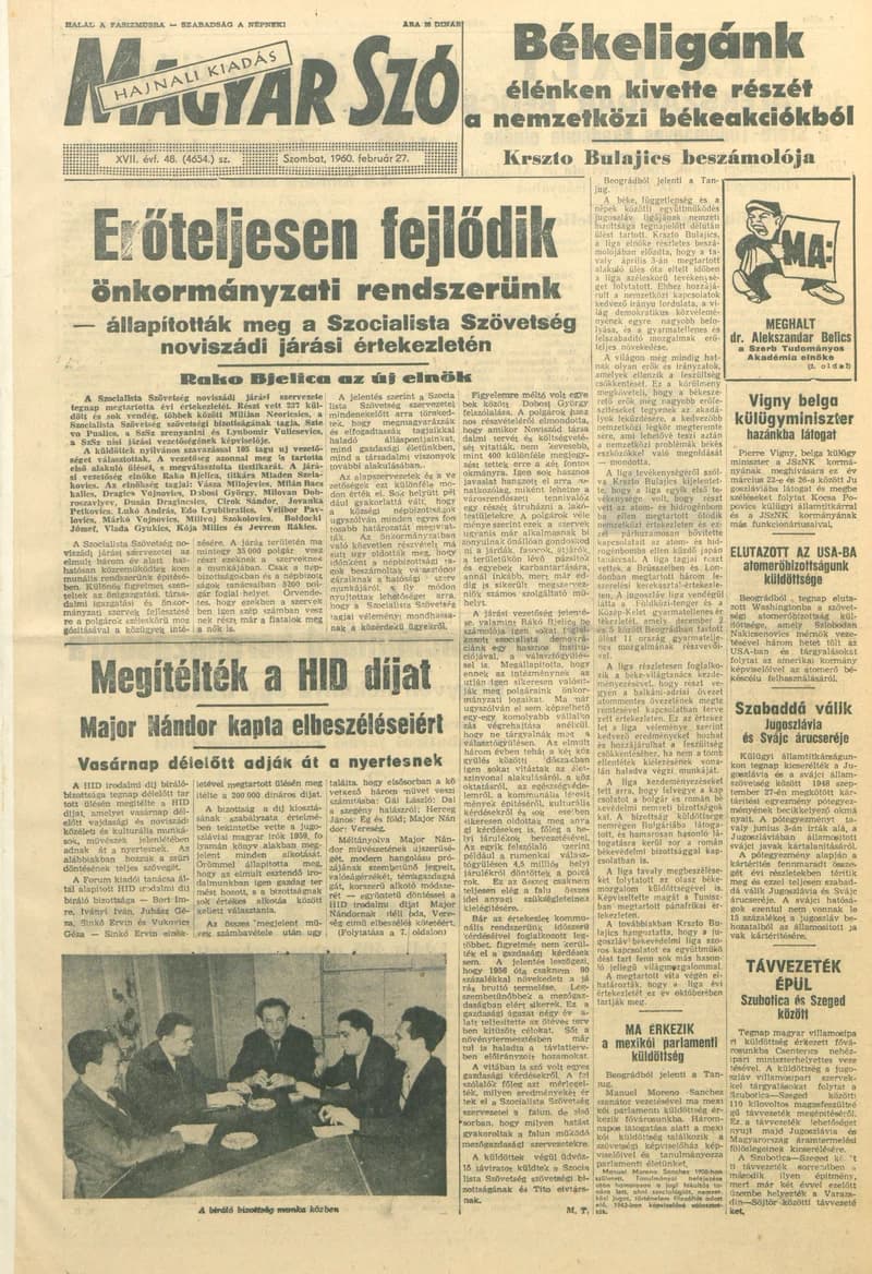 Magyar Szó, 17. évf. 1960. február 27. 48. sz.