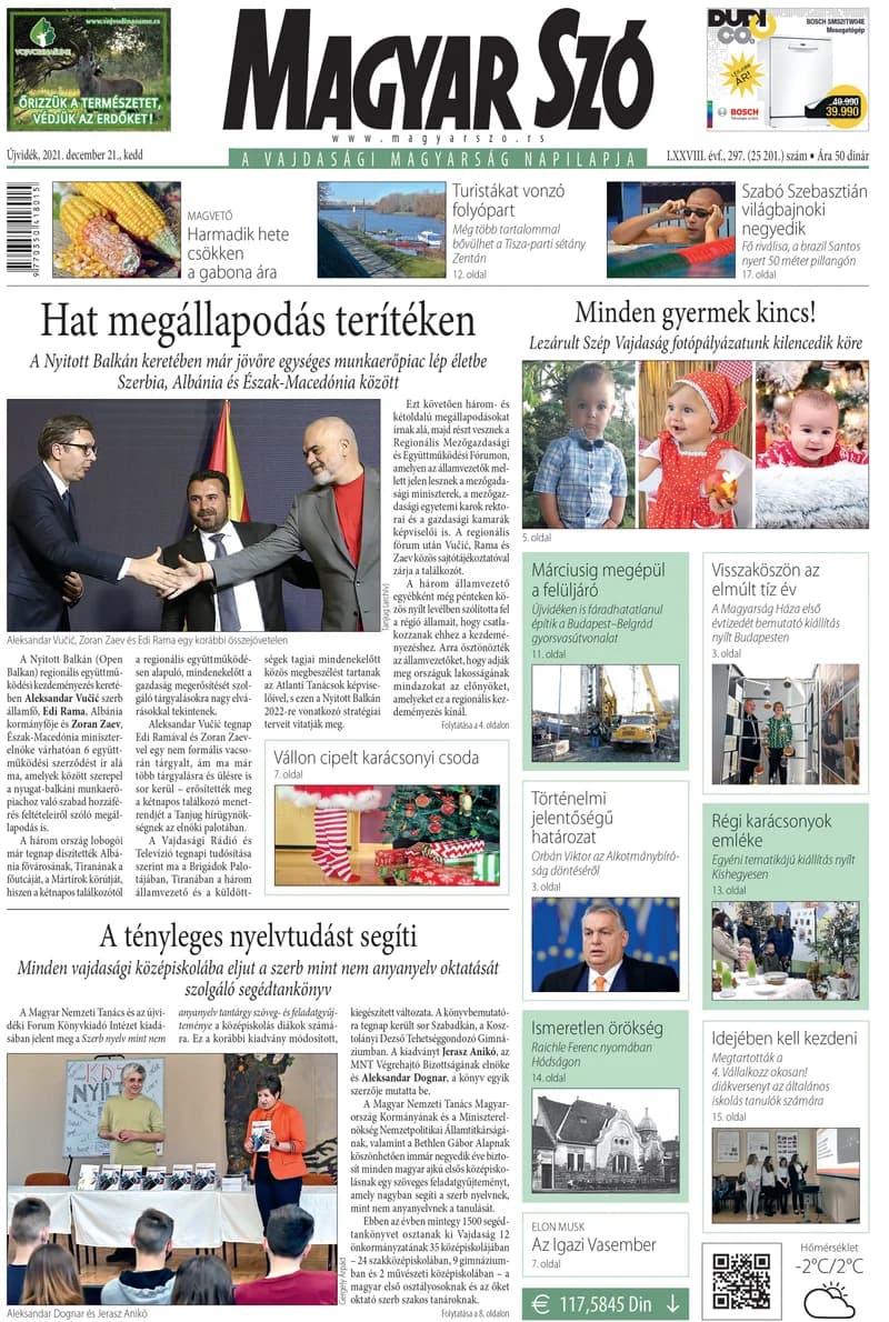 Magyar Szó, 78. évf. 2021. december 21. 297. sz. 1–20. oldal