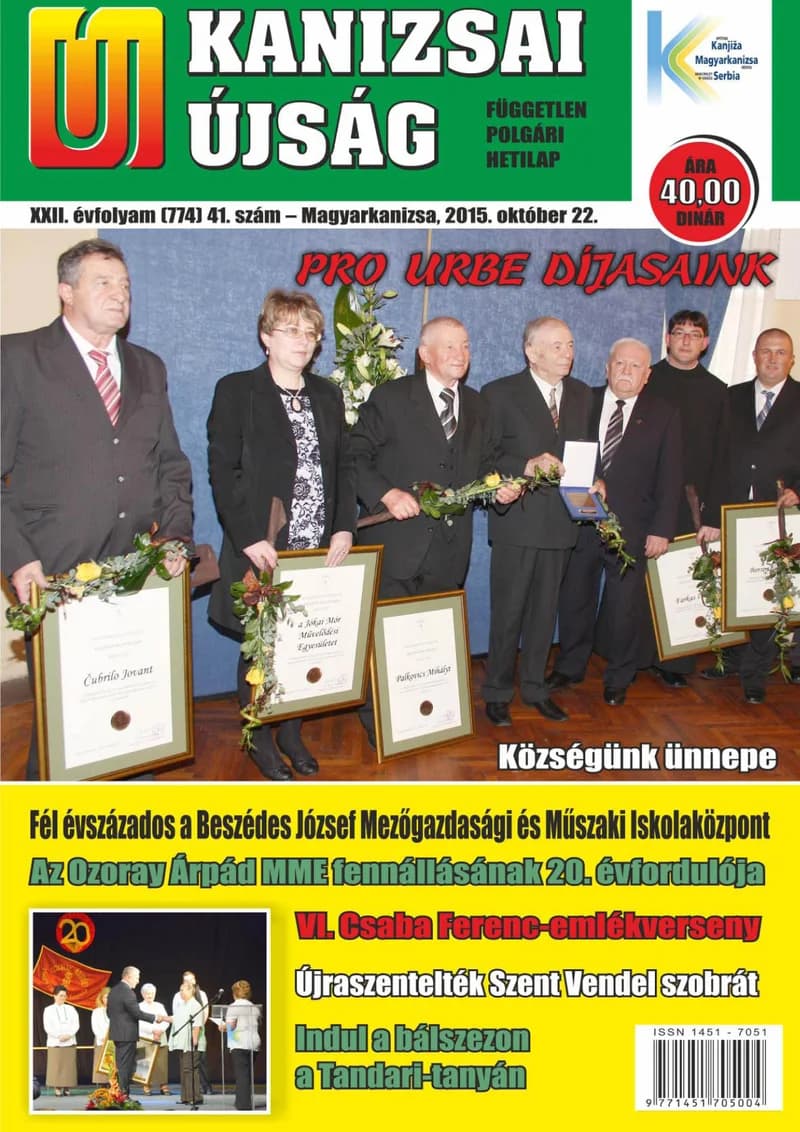 Új Kanizsai Újság, 22. évf. 2015. október 22. 41. sz.