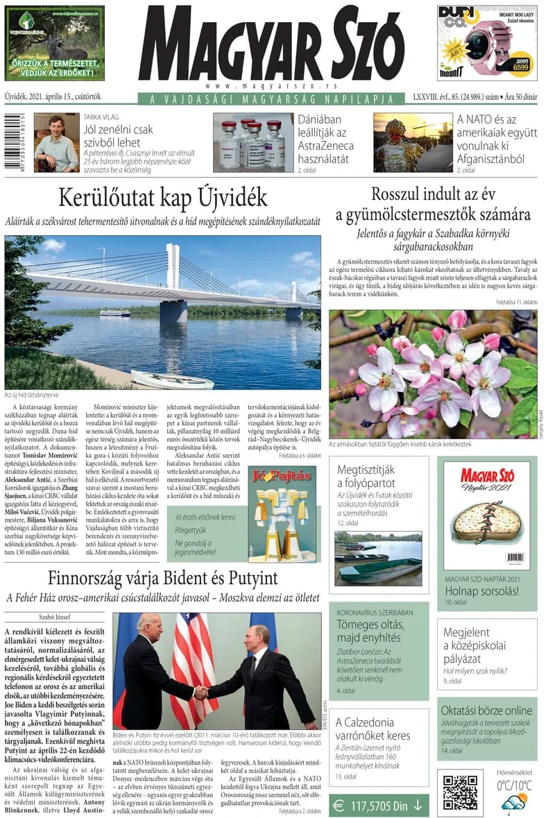 Magyar Szó, 78. évf. 2021. április 15. 85. sz. 1–20. oldal