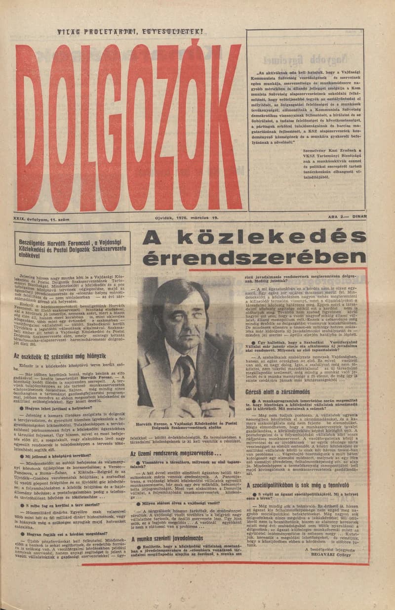 Dolgozók, 30. évf. 1976. március 19. 11. sz.