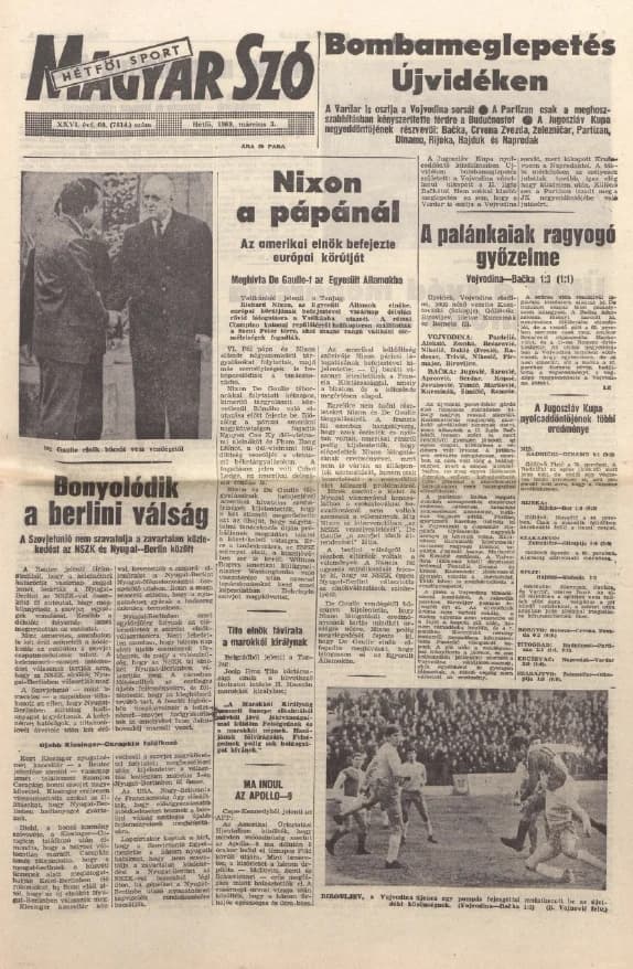 Magyar Szó, 26. évf. 1969. március 3. 60. sz. 1–14. oldal