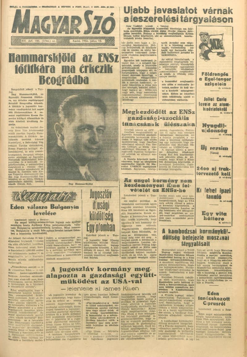 Magyar Szó, 13. évf. 1956. július 10. 185. sz. 1–8. oldal