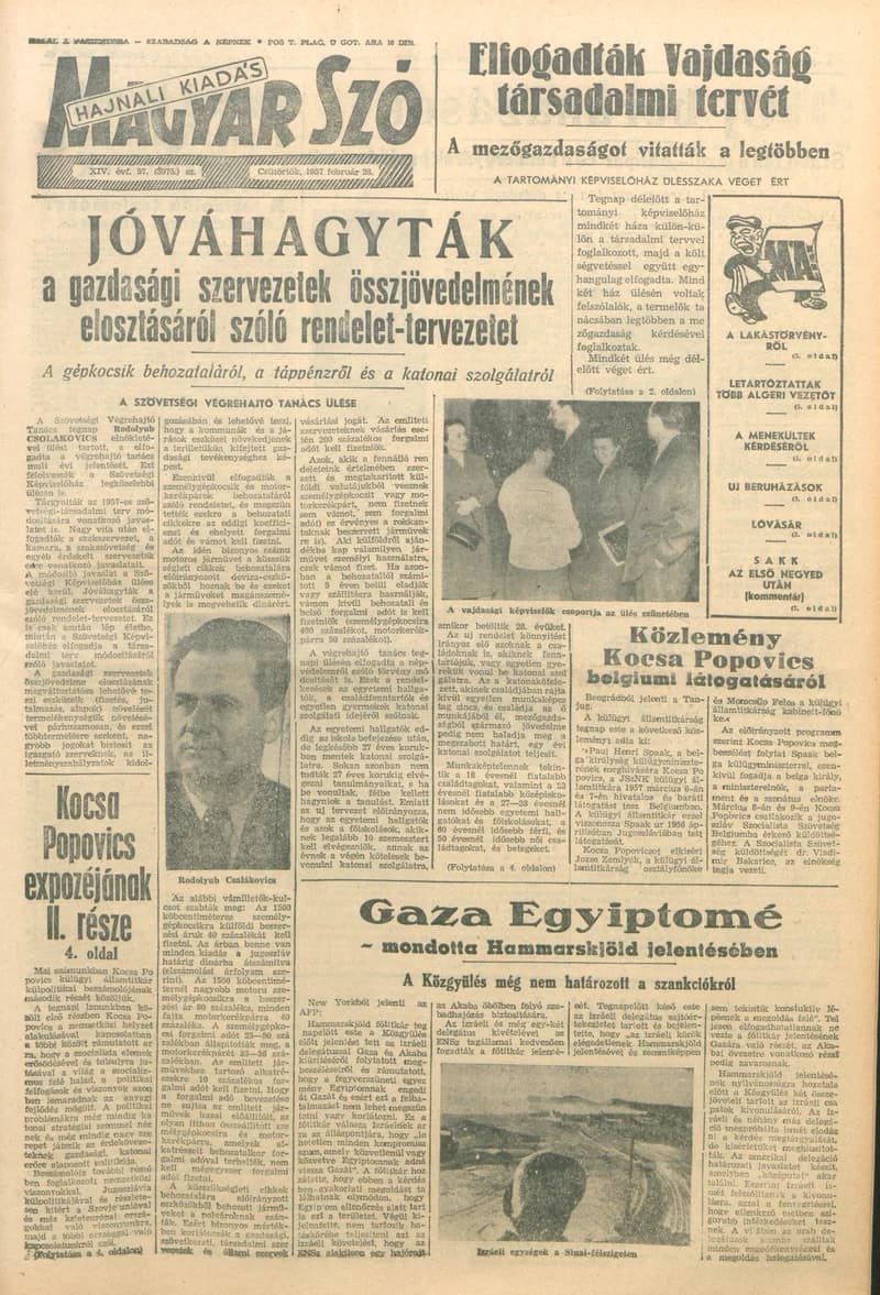 Magyar Szó, 14. évf. 1957. február 28. 57. sz. 1–14. oldal