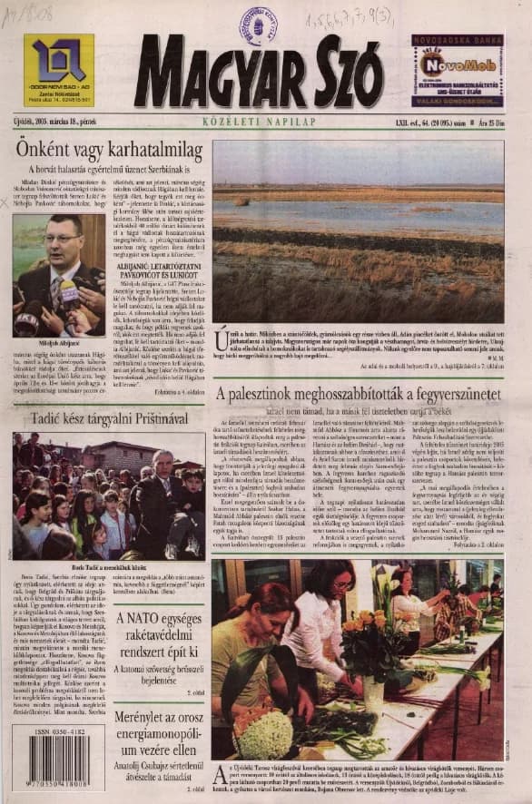 Magyar Szó, 62. évf. 2005. március 18. 64. sz. 1–20. oldal